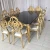 Import Wedding Furniture  supplier Stainless steel Gold Mirror glass wedding table from China