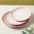 Import WEIYE 2021 new arrival 8/ 9/10/11  inch round porcelain plate Japanese style unique pink ceramic shallow plate from China