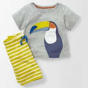 WG2102 New Fashion Kids Clothes Boys Summer Set T Shirt + Short Boy Clothing Sets