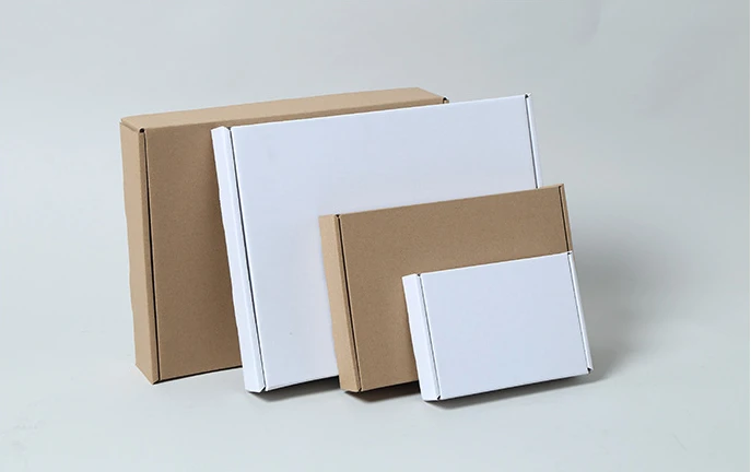 White Blank Corrugated Mailing Box Postal Box