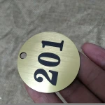 Whole sale superior acrylic wall door sign round metal stainless steel house number silk print logo or uv print door sign plate