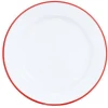 wholesale 20cm 24cm 30 cm custom 0.5mm thickness metal carbon steel enamel dinner dishes plates with rolled rim