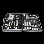 Wholesale 26 piece Stainless Steel BBQ Tools Grill Set with Aluminum Case