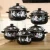 Import Wholesale 906ED cookware sets hot enamel pot,flower pattern black casseroles from China