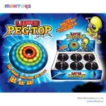 Wholesale children ABS plastic spinning top toy with light music