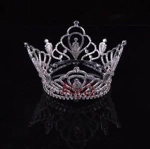 Wholesale Crystal Bridal Hair Accessories Full Round Pageant Crowns