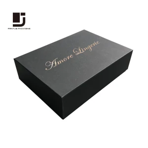 Wholesale custom paper printed luxury clothes lingerie box packaging