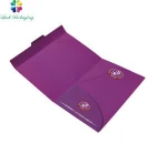 Wholesale Customized Printed matt glossy C1S art paper Presentation Office Document Portfolio Stationery Pocket File Folder
