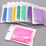 Wholesale disposable makeup eyelash eco cotton swab lipstick extension wand