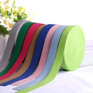Wholesale Elastic Webbing, Multi Colors Thicken Version Knitted Power Webbing Band