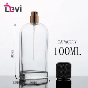 Wholesale Empty Clear Atomizer Refillable Glass Bottle Sprayer Perfume Bottle 100ml