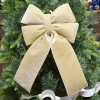 Wholesale Festival Party flannel bow outdoor window table decorations Christmas bow
