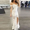 Wholesale Formal Evening Gown Women White Lace Evening Dress Long