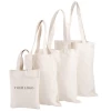 Wholesale high quality 100% recycled cotton tote bag, cheap blank custom logo canvas tote bag