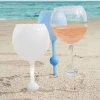 Wholesale In Stock Acrylic Beach Wine Glass Customized