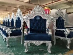 Wholesale Luxury Event Decoration Use Solid Wood Frame Cheap King Throne Chairs