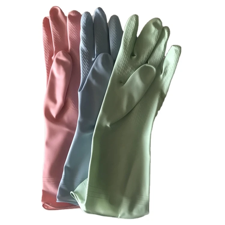 Wholesale microfiber cleaning rubber gloves