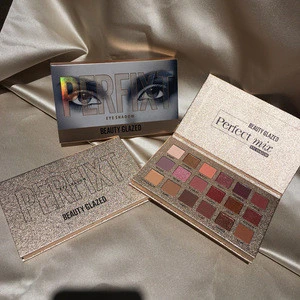wholesale pallet pigment glitter metallic huda nude Beauty Glazed New 18 Colors Eye Shadow kit Eyeshadow Palette