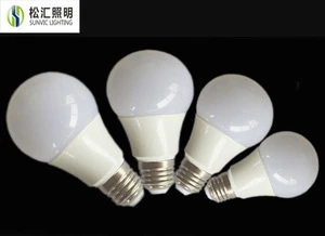 wholesale plastic+aluminum housing e27 5w 7w 9w 12w led bulbs lamp