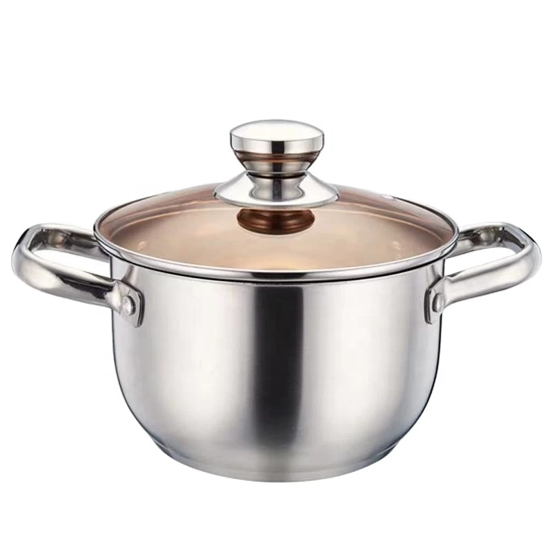 Wholesale Stainless Steel Soup Pots and Glass Lid