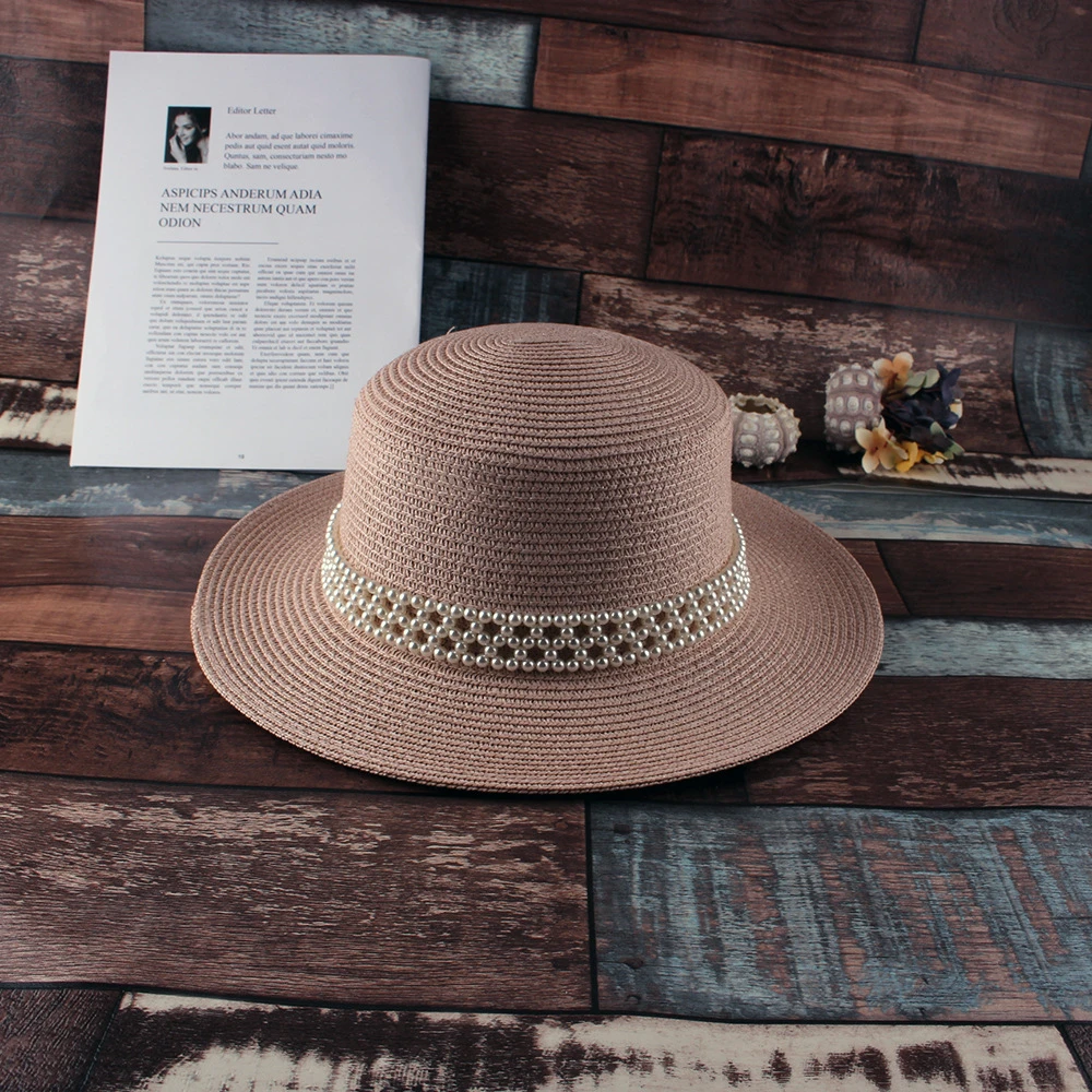 Wholesale Summer Natural Raffia Straw Western Cowboy Summer Hat With Decoration band and custom colors