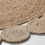 Wholesale With Best Price Round Natural Sedge Rug For Home Decoration, Handmade From Vietnam Water Hyacinth