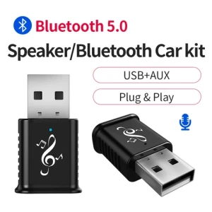 Wireless BT 5.0 audio transmitter 2-in-1 Aux BT Music Receive USB BT Wireless Audio Adapter 5.0