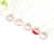 Import Women crystal circle necklace earrings set jewelry from China