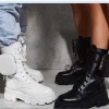 Women fashion plus size bags zip lacing casual ankle boot thick-heel lady ankle boots