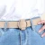 Import Women leather belt  Round buckle for  belts female leisure jeans wild without pin metal buckle from China