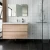 Wood Frame Bathroom Vanity, MDF Lacquer Bath Cabinet, Hotel Bathroom Furniture Australian Standard