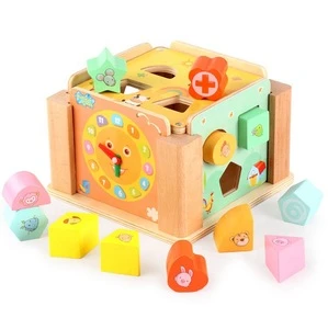 Wooden Alphabet Blocks Stacking Games Montessori Educational Baby Toys