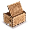 Wooden Hand Crank Musical Box for Kids,Friends