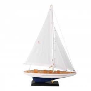 Wooden Modern Enterprise Decorative Model Sailboat Scale Yacht decoration american racing boat model amazon best sellers