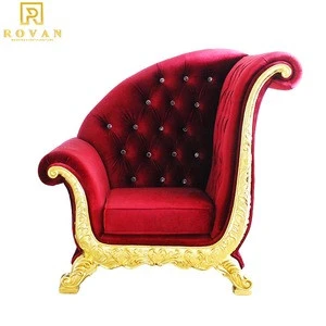 Wooden new party throne chair royal cheap king throne chair wedding bride and groom chair