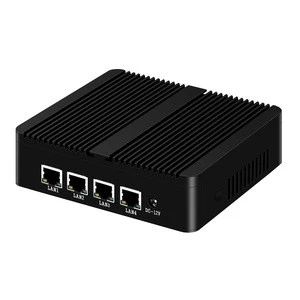 XCY pfsense mini pc fanless J1900 Quad Core firewall network appliance 4 Lan VPN Server