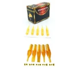 Xiaoli Tattoo Wholesale Professional Disposable Yellow Plastic Tattoo Round Needle Tips Tattoo Needle Tool