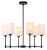Import XiNBEi Indoor Fabric Shade Chandelier Ceiling Light 6 Light Black Modern Chandelier Lights from China