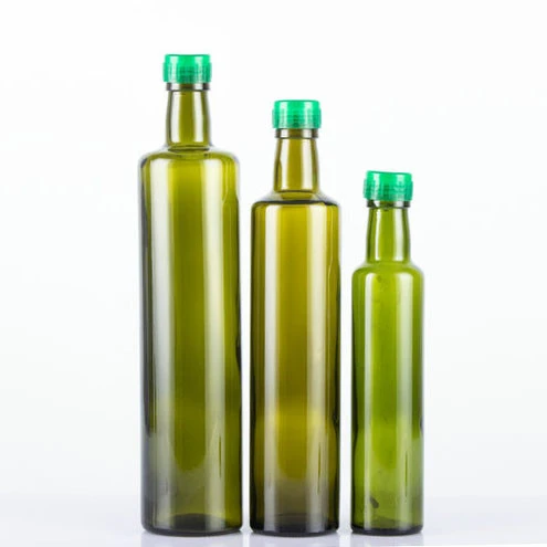 Xuzhou factory 100ml 150ml 250ml 500ml 750ml 1liter empty round and square shape olive oil glass bottle