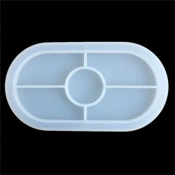 Y1711 shiny Oval Dish Silicone Resin Molds Large Plate Mould