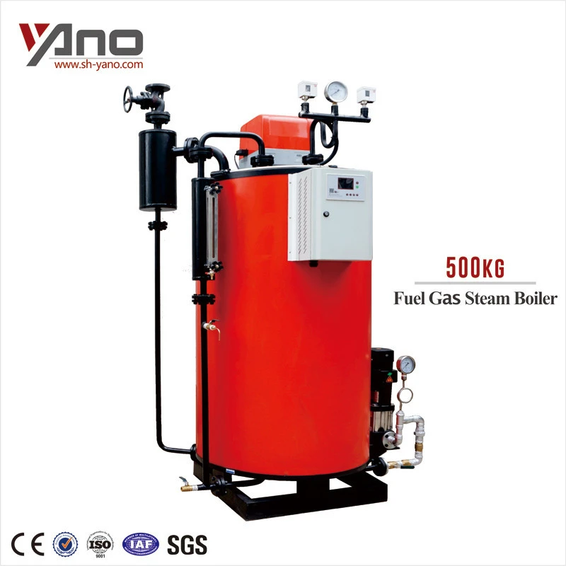 YANO Brand CE Certificated 50-1000KG/H Vertical Type Fuel Gas(Natural Gas, LP Gas, Coal Gas)/ Oil (Light Diesel)Steam Boiler