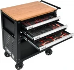 YATO HAND TOOLS CAR REPAIR TOOL CABINET TOOL TROLLEY YT-55280 162PCS CABINET TOOLS SET