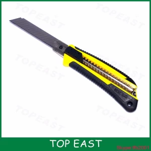 Yellow +black color Plastic handle Utility cutter art knife