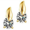 Yiwu Suppliers Leaf Design Fashionable Silver Bridal Women Earrings