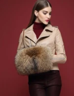 YR785A Fashion Winter natual real raccoon fur hand muff