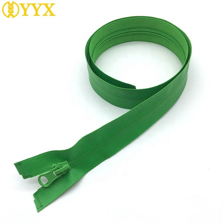YYX 5# Green TPU Open End Waterproof Zipper Water Proof Zipper For The Bag Or Clothing