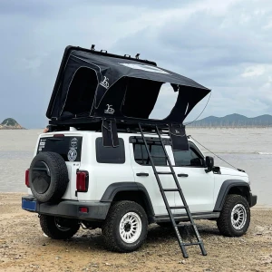 Lightweight Clamshell Hardcover Rooftop Tent Hydraulic Pop Up With Extension Sunshade Awning All Season Waterproof Anti