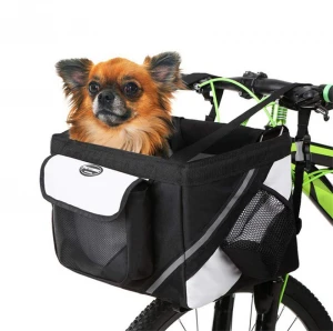 Outdoor Pet Bike Bag Travel Portable Breathable Backpack Bicycle Handlebar Basket pet bicycle basket