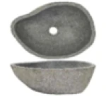 vidaXL Basin River Stone Oval (14.6"-18.1")x(11.4"-14.2")
