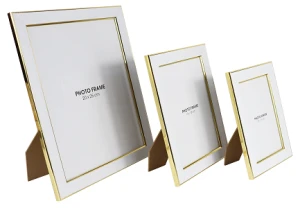 White with golden border Home Decor PS Photo Frame for living room and bedroom